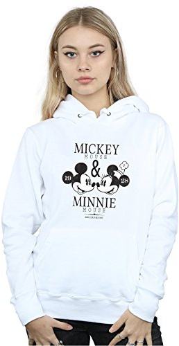 Disney Women's Mickey And Minnie Mouse Mousecrush Mondays Hoodie White Small
