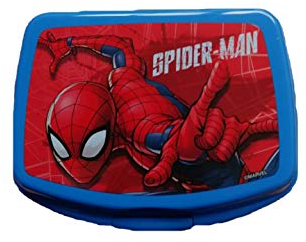 ALMACENESADAN 2005, Sandwichera Premium Rectangular Multicolor Spiderman Graffiti; Producto de plástico Reutilizable; Libre BPA; Dimensiones 15x12x5 cm
