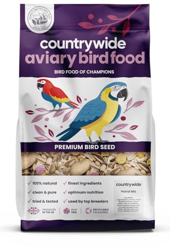 Countrywide Parrot Food Mix 12.5 kg | Premium Parrot Seed Mix, 100% Natural, Dust Free, Full of Variety and Nutrition
