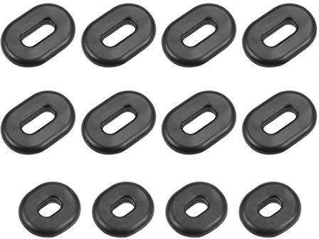sourcing map Side Cover Grommet Single Side Rubber Oval Washer 2Set