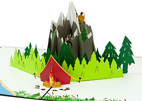 Favour Pop Up® - 3D Glückwunschkarte. Ein filigranes Kunstwerk, dass beim Öffnen mit einer liebevoll gestalteten Gebirgs-Szene überrascht. 13x18cm TF123