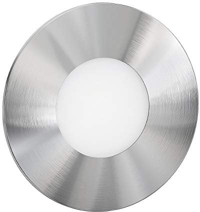ledscom.de LED Treppenlicht/Wandeinbauleuchte FEX für innen und außen, rund, edelstahl, 85mm Ø, warmweiß