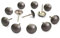Lot de 500 punaises décoratives en bois pour meubles en bois - 11 mm x 17 mm - Gris mat givré