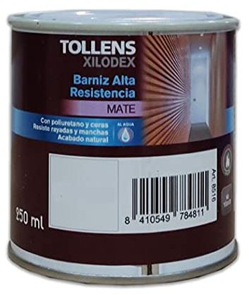 Tollens - BARNIZ ALTA RESISTENCIA AL AGUA MATE INTERIOR 250 ML - Incoloro 003