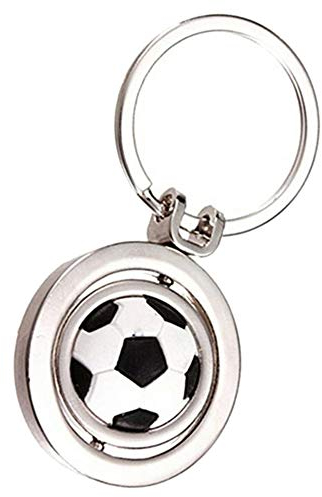 IKAAR Schlüsselanhänger Metall Schlüssel Anhänger mit Fußball Anhang für Frauen und Männer Geschenk