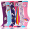 ANTSANG Mädchen Kniestrümpfe 6 Paar für Kinder Geschenke Lange Lustige Kindersocken Tier Baumwolle Socken 3-12 Jahre(Einhorn H,3-12 Jahre)