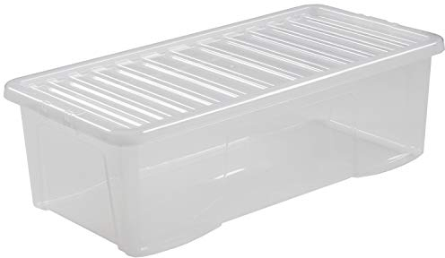 #11 1x Aufbewahrungsbox mit Deckel 62 Liter - 80x40x25cm - transparent - stapelbar