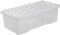 #11 1x Aufbewahrungsbox mit Deckel 62 Liter - 80x40x25cm - transparent - stapelbar