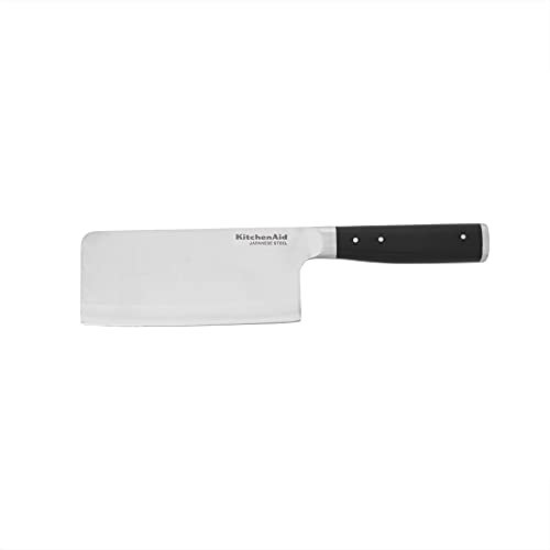 KitchenAid Gourmet Cuchillo de Carnicero Forjado, Aleación de Acero, Negro