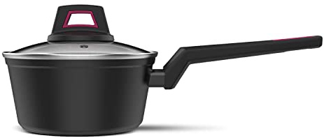 Taurus Best Moments Stieltopf 18 - Stieltopf aus Aluminiumguss, 18 cm Durchmesser, Ergonomischer Griff, Für alle Herdarten, Antihaftbeschichtung, Spülmaschinenfest, PFOA-frei, Schwarz