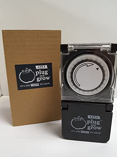 Plug and Grow Apex Heavy Duty Single Grow Light Hydroponics Timer 4A Inductive