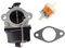 HURI Carburateur compatible avec Tecumseh 640065 640065A 11HP 11.5HP 12HP 12.5HP MTD Tracteur Tondeuse à Gazon Carb avec Joint Filtre à carburant