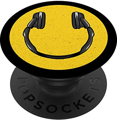Love The 90's Retro Vintage Headphones Smile Grunge Music DJ PopSockets Swappable PopGrip