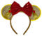 Beauty Beast Sequin Disney Minnie Mouse Inspired Belle Alice Headband With Big 5 Sequin Top Bow Handmade