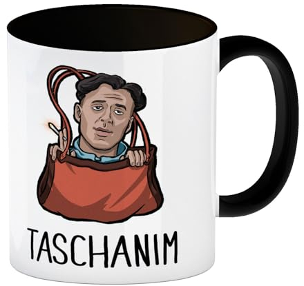 Rapper-Wortspiel Kaffeebecher Schwarz Taschanim Tasse für einen Rap-Fan