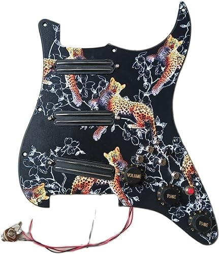 SSS Vorverdrahteter 3D-gedruckter Stratocaster-Schlagbrett, Multifunktionsschalter, Mini-Humbucker-Tonabnehmer, hohe Ausgangsleistung, DCR-Fit, Fender, Stratocaster, E-Gitarre