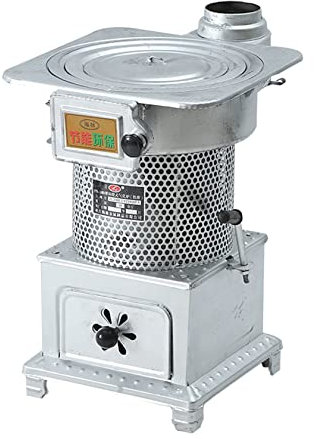YYUINU Stufa A Legna Senza Fumo A Risparmio Energetico 5KW, Stufa A Pellet di Riscaldamento/Cottura, Stufa A Legna da Campeggio in Giardino Interno/Esterno,Silver
