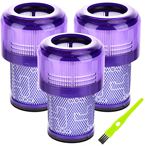 Hepa Filter für Dyson V12 Detect Slim Absolute Extra Waschbar 3 Stück V12 Filter Ersatzfilter Zubehör für Dyson Slim Staubsauger Ersetzen Sie # 971517-01