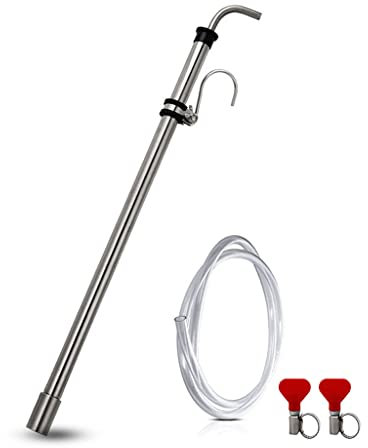 JEEIJ Brewing Auto Siphon, Siphon Racking Cane Aus Edelstahl Mit Carboy Clip, Homebrewer Einfaches Schnelleres Transferieren Von Würze Aus Dem Behälter, 1St