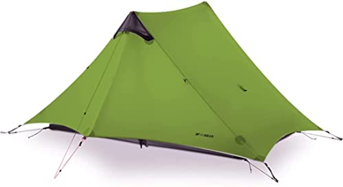 RDYMONKEY UL Gear Lanshan 2 Zelt 2 Personen Ultraleichtes Wasserdichtes Professionelles Wanderzelt für 2 Person Camping Doppelschicht (3 Jahreszeiten,Grün)