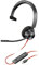 Poly Blackwire 3310 Wired Headset – Flexible Microphone Boom – Monaural Design - Connect to PC/Mac via USB-C or USB-A - Works w/Teams, Zoom
