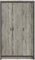 GFW Boston 3 Door Wardrobe Hanging Rails Storage Unit Bedroom Grey