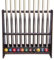 Billard Queue Ständer, Billardqueue-Ständer Billard Pool Queue Rack aus Holz, Stick Ständer Billardqueue-Ständer Mehrloch Billardqueue Halterung Kunststoffring Angelruten Golfschläger Rack (10 Löcher)