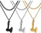 JewelryWe Wikinger Halskette Herren Axt - 3pcs Silber/Gold/Schwarz Edelstahl Viking Nordische Axt Anhänger mit Zweischichtige Kette Mjolnir Halskette für Männer