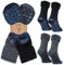 MOUNTREX Stoppersocken Wintersocken, Anti Rutsch Alpaka Socken, Wollsocken Damen Herren - Warme ABS Haussocken, Dicke Antirutschsocken - 2 Paar (Blau/Jeans - mit ABS, 39-42)