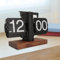 banapoy Flip-Schreibtischuhr, Retro-Vintage-Flip-Down-Uhr, Automatisch Drehende Digitalanzeige, Mechanische Uhr, Tisch-Flip-Uhr, Getriebebetriebene Uhr für Heimbüro-Dekor