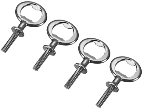 sourcing map Bottle Opener, 4Pcs 80mm - Zinc Alloy Screw Beer Opener, Flat Inserts Kit Threaded Hardware for Wedding Wine Party DIY Craft Handmade (Metallic Black)