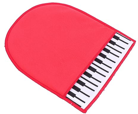 OFFSCH Rotes Klavier-wischhandschuh Reinigungstuch Aus Strapazierfähigem Stoff Fusselfrei Leicht Vielseitig Für Klavier Und Andere Musikinstrumente Praktisches Geschenk Für Musiker