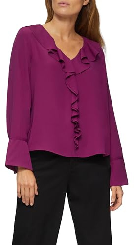 s.Oliver Volantbluse mit V-Ausschnitt