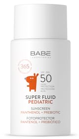 Laboratories Babé Super Fluid Sonnenschutz für Kinder, LSF 50, 50 ml, vollständiger UVA-UVB-Schutz, blaues Licht und IR-A für Kinder, superleichte Textur, wasserdicht, pädiatrisch getestet