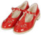 Women's On Flats Shoes Ladies Red Leather Mary Jane Pumps, UK Sizes 3-7, Rounded Toe, Adjustable Buckle Strap for Woman Comfort Soft. (RED, UK Footwear Size System, Adult, Women, Numeric, Medium, 5)