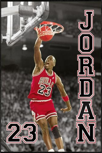 Close Up Michael Jordan - Gerahmtes NBA Poster (23 Slam Dunk) (Größe: 61cm x 91,5cm)