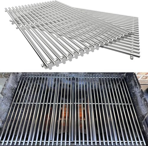 Rejillas de parrilla para Weber Genesis serie 300, piezas de parrilla para Weber Genesis E310 E320 E330 S310 S320 S330, rejillas de barbacoa de acero inoxidable de 19.5 pulgadas de repuesto para