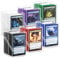 6 Pack Card Deck Boxes, Clear Commander Deck Case with 600Pcs Card Sleeves and Dividers, Standard Size Cards Storage Box Perfect Fit for MTG, Sport, Trading Cards (6 colors)