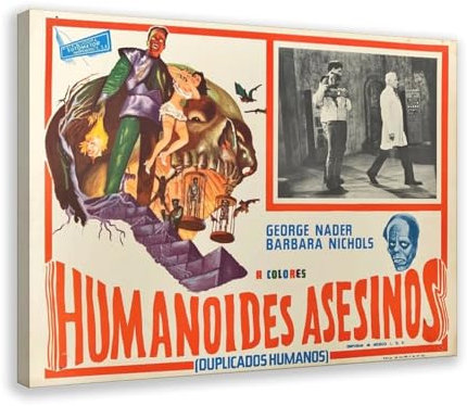 spgacr 341 Die Menschlichen Duplicators – Poster su tela Mexikanische Lobbykarte, decorazione per camera da letto, ufficio, stanza, regalo, 60 x 90 cm
