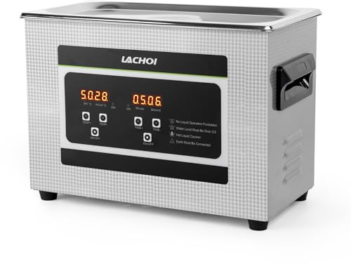 LACHOI Schmuckreiniger 4,5L mit Heizung und Timer 40kHz Digital Ultraschallreiniger für Schmuck, Uhren, Ringe, Münzen, Diamantbrillen, Labor