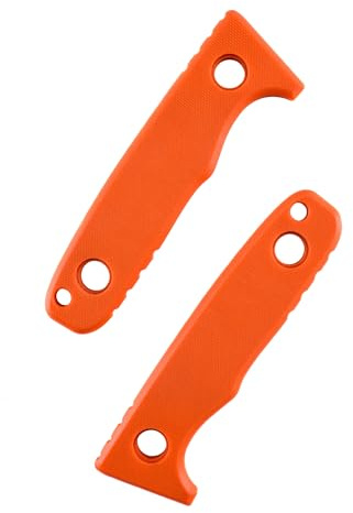 SCHNITZEL Ersatz Griffschalen für Schnitzel-TRI aus G-10, Paar, Orange | Griffplatten für Outdoor, Buschcraft, Schnitz Messer TRI