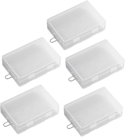 jojofuny 5pcs Battery Storage Case Organizer for Battery Container Snap Design Easy to Use and Organize