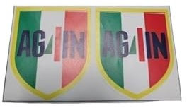 2 Aufkleber Flagge der Stadt Neapel, Fanartikel der Stadt Neapel, 4. Schild Again, zum Aufkleben, wo Sie wollen, Motorrad, Auto, Bar, Haus, Fahrrad etc