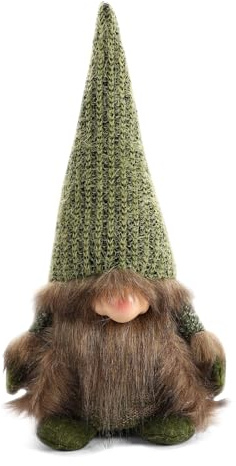 DUJSRZL Zwerg Weihnachtsdekorationen – Weihnachtsmann Plüsch Ornamente, Elfe, Zwerg, Nordische Geschenke für Zuhause, Gestapeltes Tablett, Tischdekoration (grün)