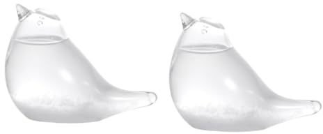Ciieeo 2 Stück Kreatives Sturmglas Wetterflasche Vogel Form Barometer aus Hochwertigem Borosilikatglas Transparente Desktop Dekoration für Büro und Zuhause Geschenkidee zu Weihnachten