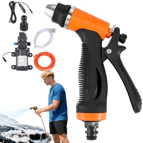 Hogvinnatil Tragbarer Hochdruckreiniger, tragbarer Reiniger für Auto, elektrische Maschine Wartung Autostop Werkzeug für Boote, Boden, Terrasse, Einfahrt, Heimgebrauch