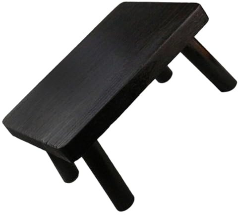Cabilock Rechteckiger Holzhocker aus Massivholz Kleiner Niedriger Teetisch und Beistelltisch im Japanischen Stil für Erkerfenster und Schlafzimmer