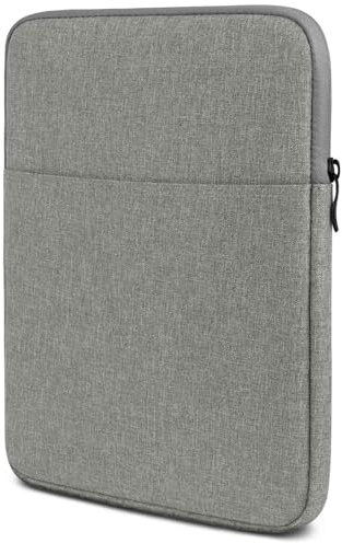 moex Tablet Hülle für Samsung Galaxy Tab S11 Tasche mit Reißverschluss und Fach für Zubehör, Nylon Stoff Sleeve weich Gepolstert, Schutzhülle Minimalistisch Dash Case, Grau