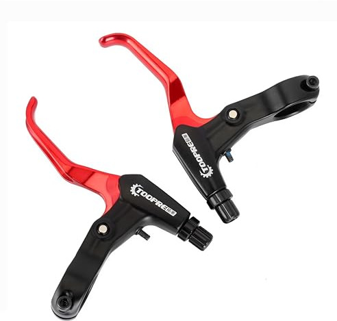 1 Paar Fahrrad-Bremshebel, Aluminiumlegierung, Fahrradbremsgriffe, Universal-Bremshebel für MTB/BMX, Mountainbike, Rennrad, 2,2 cm Durchmesser (rot)