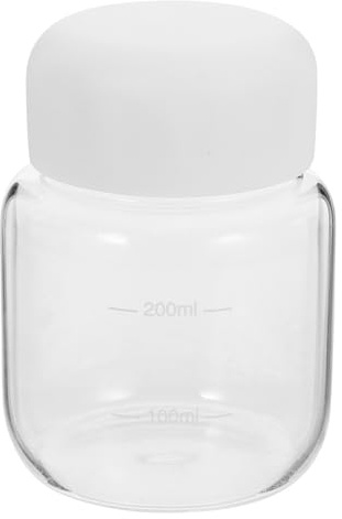 OSALADI Bouteille d'Eau en Verre Borosilicate 300 Ml, Transparente et Compacte Graduation, Gourde Légère pour Jus, Café, Adaptée pour Sport et Plein Air